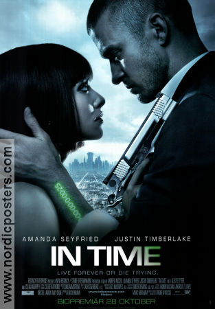 In Time 2011 poster Justin Timberlake Amanda Seyfried Andrew Niccol Kändisar