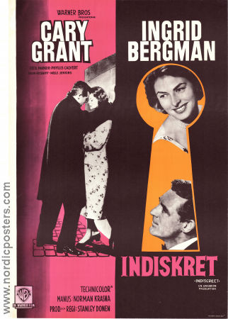 Indiscreet 1958 movie poster Ingrid Bergman Cary Grant Cecil Parker Stanley Donen Romance