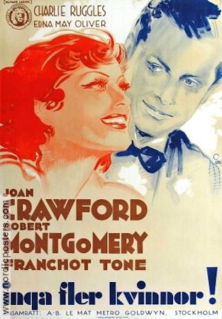 No More Ladies 1935 movie poster Joan Crawford Robert Montgomery