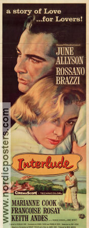 Interlude 1957 poster June Allyson Rossano Brazzi Douglas Sirk Affischen från: Australia