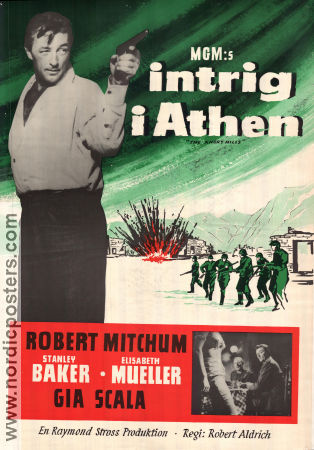 Intrig i Athen 1959 poster Robert Mitchum Robert Aldrich