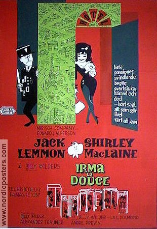 Irma la Douce 1963 poster Jack Lemmon Shirley MacLain Lou Jacobi Billy Wilder