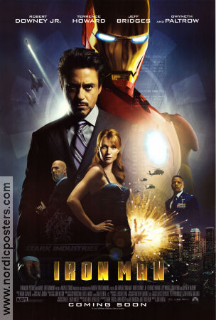 Iron Man 2008 movie poster Robert Downey Jr Gwyneth Paltrow Terrence Howard Jon Favreau Find more: Marvel From comics