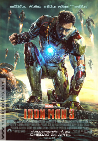Iron Man 3 2013 movie poster Robert Downey Jr Gwyneth Paltrow Guy Pearce Shane Black Find more: Marvel