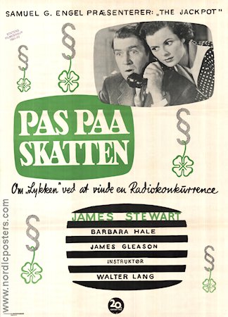 The Jackpot 1950 movie poster James Stewart Barbara Hale Telephones