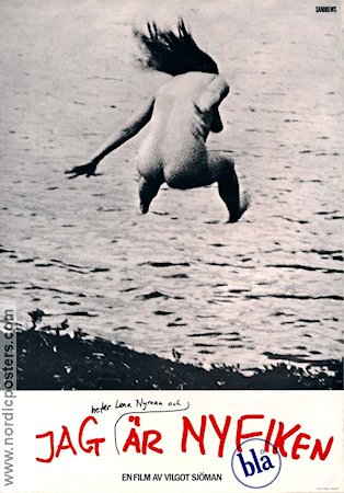 Jag är nyfiken blå 1967 movie poster Lena Nyman Vilgot Sjöman