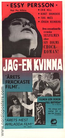Jag en kvinna 1965 movie poster Essy Persson Erik Hell Mac Ahlberg