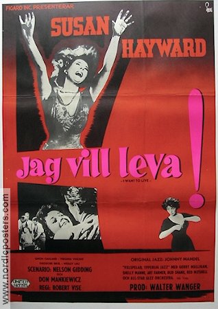 I Want to Live 1959 movie poster Susan Hayward Robert Wise