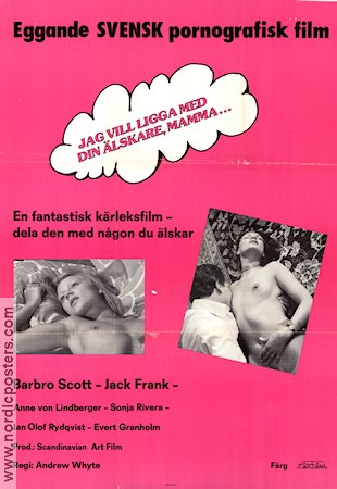 Jag vill ligga med din älskare mamma 1977 movie poster Barbro Scott Jack Frank