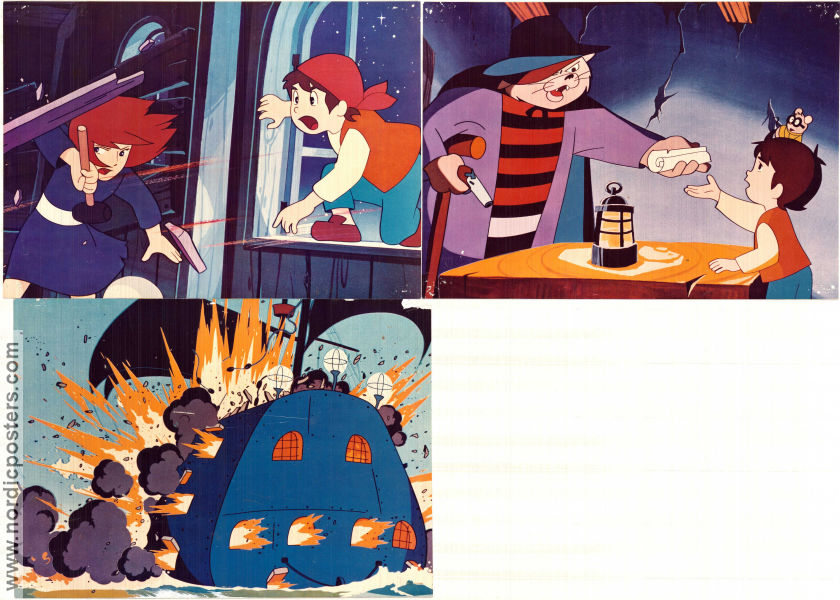 Jakten på skattkammarön 1971 lobbykort Hiroshi Ikeda Filmbolag: Toei Animation Animerat Filmen från: Japan