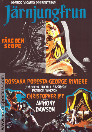 La vergine de Norimberga 1963 movie poster Rossana Podesta Georges Riviere Christopher Lee Antonio Margheriti