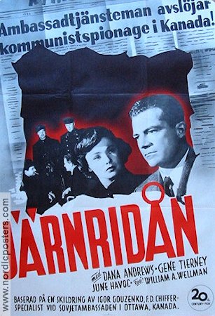 The Iron Curtain 1948 movie poster Dana Andrews Gene Tierney