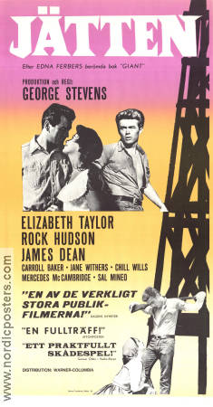 Giant 1956 movie poster James Dean Rock Hudson Elizabeth Taylor George Stevens