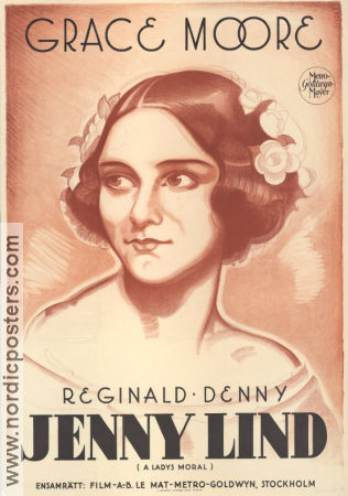 A Lady´s Morals 1930 movie poster Grace Moore Reginald Denny Wallace Beery Sidney Franklin