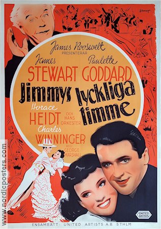 Jimmys lyckliga timme 1941 poster James Stewart Paulette Goddard George Marshall