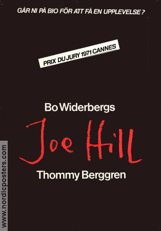 Joe Hill 1971 poster Thommy Berggren Anja Schmidt Kelvin Malave Bo Widerberg Politik