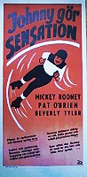 Johnny gör sensation 1950 poster Mickey Rooney Pat O´Brien