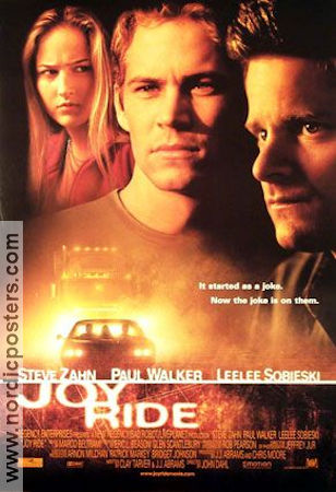 Joy Ride 2001 movie poster Steve Zahn Paul Walker Leelee Sobieski John Dahl Cars and racing