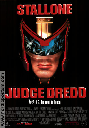 Judge Dredd 1995 movie poster Sylvester Stallone Armand Assante Rob Schneider Danny Cannon From comics