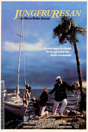 Jungfruresan 1988 movie poster Peter Andersson Philip Zandén Nils Moritz Reidar Jönsson Ships and navy Travel