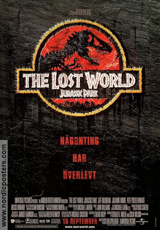 Jurassic Park The Lost World 1996 movie poster Jeff Goldblum Julianne Moore Steven Spielberg Find more: Jurassic Park Dinosaurs and dragons