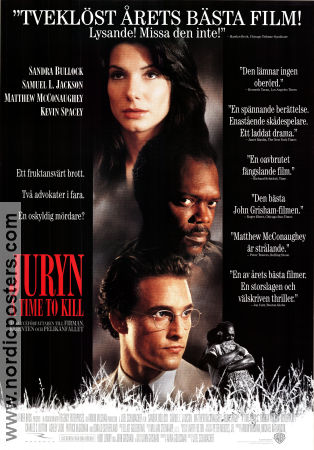 A Time to Kill 1996 movie poster Sandra Bullock Samuel L Jackson Matthew McConaughey Joel Schumacher