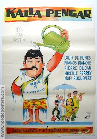 Kalla pengar 1960 movie poster Louis de Funes