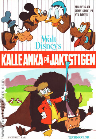 Kalle Anka på jaktstigen 1965 poster Kalle Anka Donald Duck Affischkonstnär: Einar Lagerwall