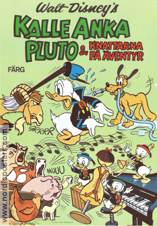 Kalle Anka Pluto och Knattarna på äventyr 1977 movie poster Kalle Anka