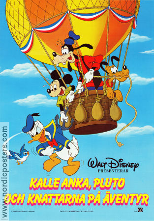 Kalle Anka Pluto och Knattarna på äventyr 1986 poster Kalle Anka