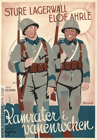 Kamrater i vapenrocken 1938 movie poster Sture Lagerwall Elof Ahrle Annalisa Ericson