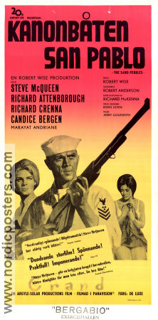 The Sand Pebbles 1966 movie poster Steve McQueen Richard Attenborough Candice Bergen Robert Wise Ships and navy