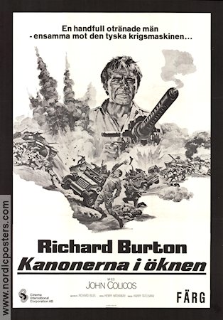 Raid on Rommel 1971 movie poster Richard Burton John Colicos Clinton Greyn Henry Hathaway War