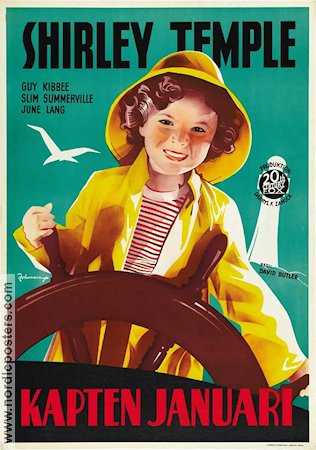 Captain January 1936 movie poster Shirley Temple Ships and navy