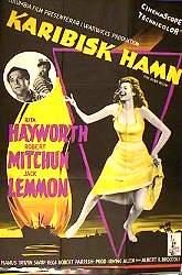 Fire Down Below 1957 movie poster Rita Hayworth Robert Mitchum Jack Lemmon