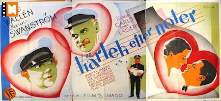 Kärlek efter noter 1935 movie poster Sickan Carlsson Sture Lagerwall Karin Swanström Sigurd Wallén