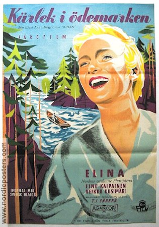 Kärlek i ödemarken 1947 poster Eino Kaipainen Berg Finland