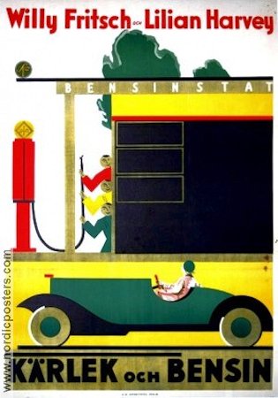 Die Drei von der Tankstelle 1930 movie poster Willy Fritsch Cars and racing
