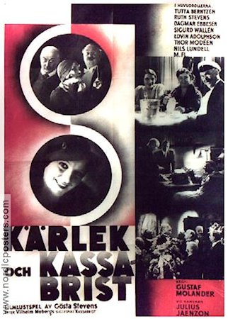 Kärlek och kassabrist 1932 movie poster Tutta Berntzen Dagmar Ebbesen