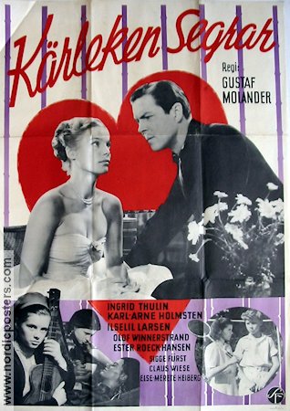 Kärleken segrar 1949 poster Ingrid Thulin Karl-Arne Holmsten