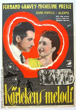 Paradis perdu 1940 movie poster Fernand Gravey Micheline Presle