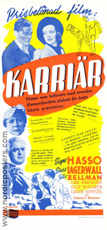 Karriär 1938 poster Signe Hasso Sture Lagerwall Tollie Zellman Carl Barcklind Schamyl Bauman