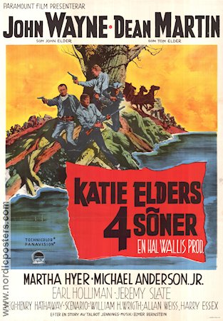 The Sons of Katie Elder 1965 movie poster John Wayne Dean Martin Henry Hathaway