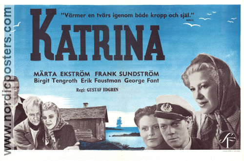 Katrina 1943 movie poster Märta Ekström Frank Sundström Hampe Faustman Gustaf Edgren Skärgård