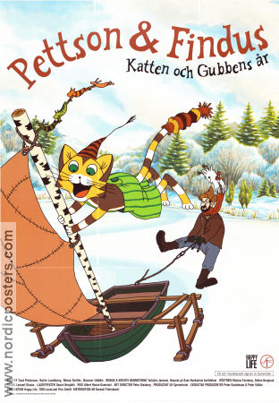 Katten och Gubbens år 1999 movie poster Tord Peterson Albert Hanan Kaminski Find more: Pettson och Findus Poster artwork: Sven Nordqvist Animation