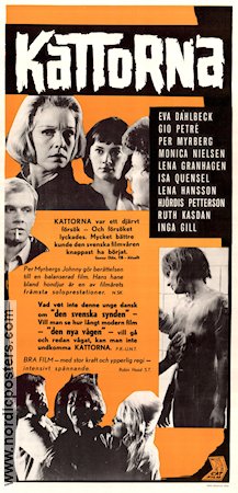 The Cats 1965 movie poster Eva Dahlbeck Gio Petré Per Myrberg Inga Gill Henning Carlsen