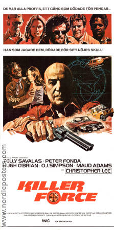 Killer Force 1976 poster Telly Savalas Peter Fonda OJ Simpson Maud Adams Val Guest Affischkonstnär: Drew Struzan