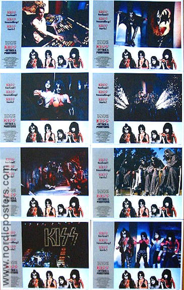 Kiss Meets the Phantom of the Park 1978 lobbykort Kiss Gene Simmons Ace Frehley Rock och pop