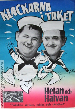 Klackarna i taket 1968 movie poster Laurel and Hardy Helan och Halvan Harrison Marks