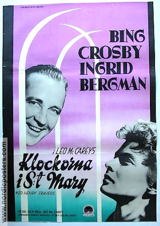 The Bells of S:t Mary 1946 movie poster Bing Crosby Ingrid Bergman